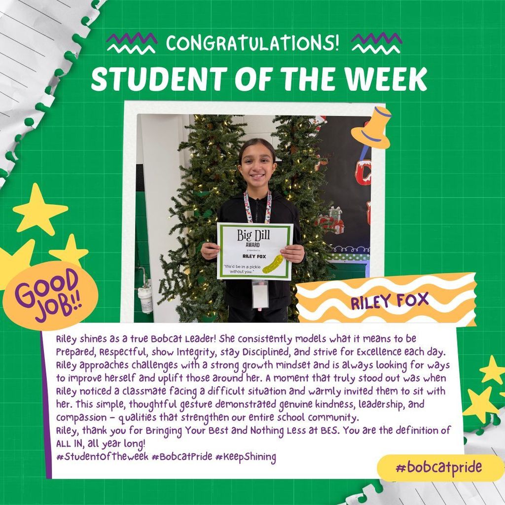 Student of the Week - Riley Fox