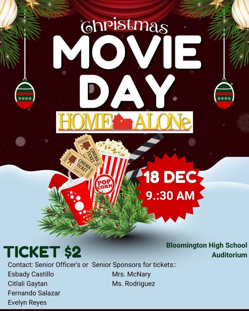 Red Illustrative Christmas Movie Night Instagram Post