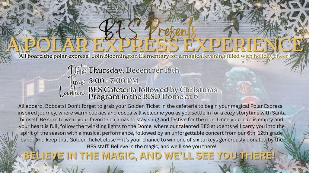 Polar Express Experience 12/18 @ 5:00