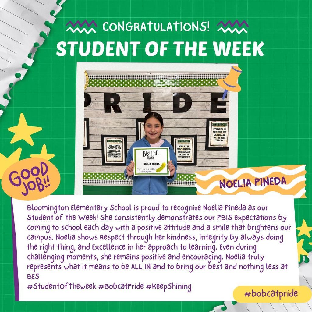 Noelia Pineda - BES Student of the Week