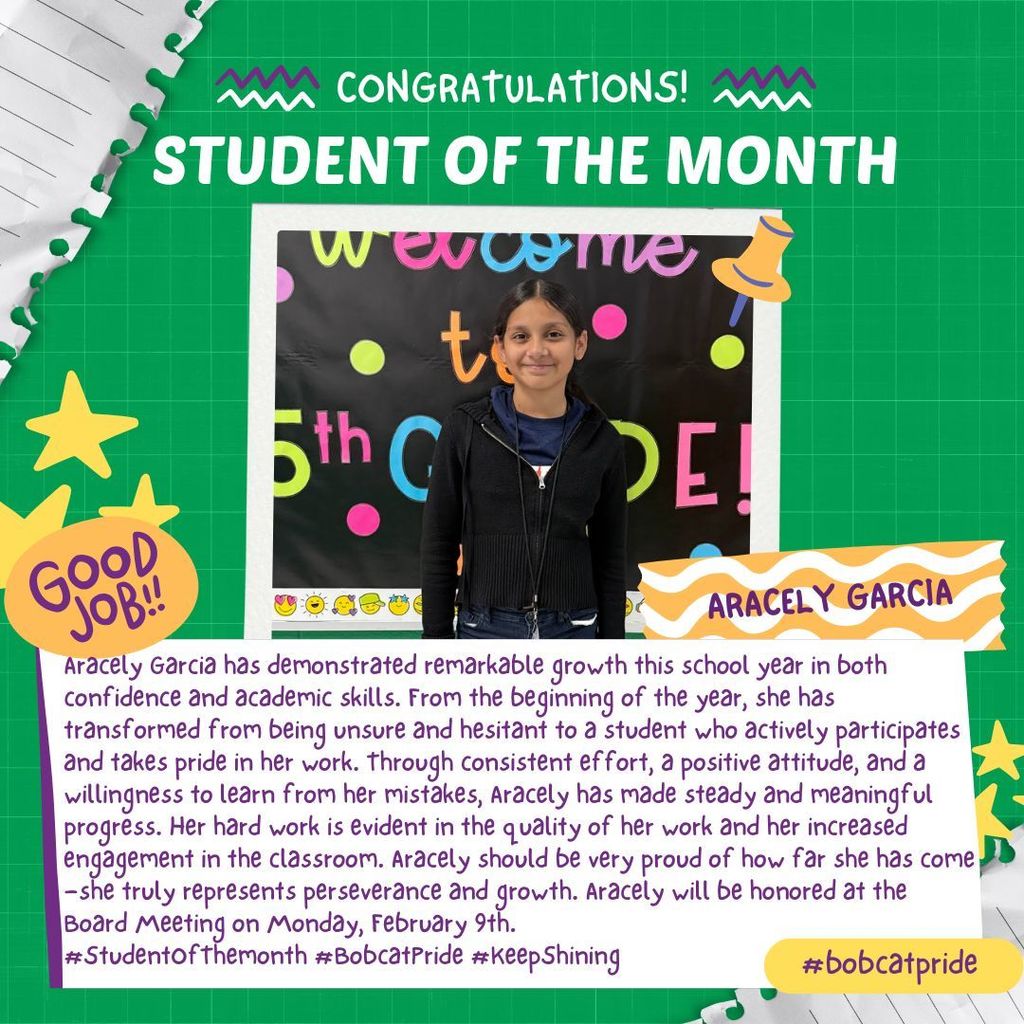 BES Student of the Month - Aracely Garcia