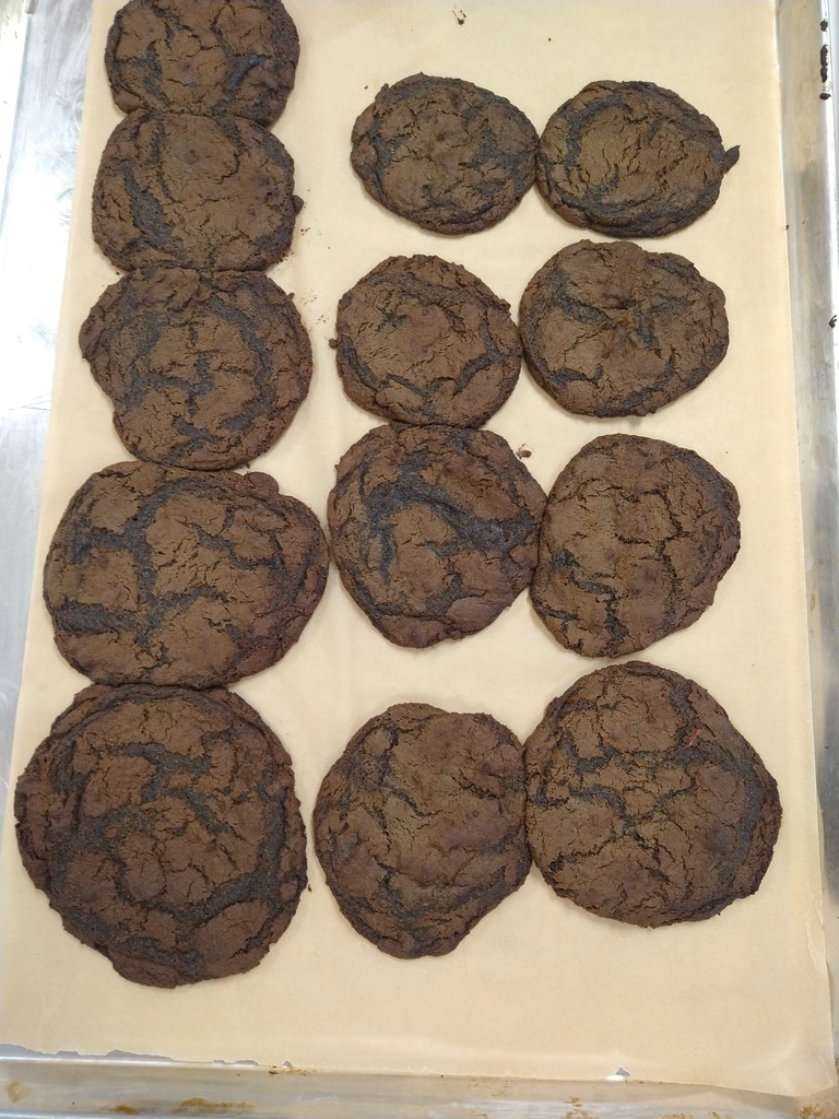 Red Velvet cookies from our 5th period Intro class!