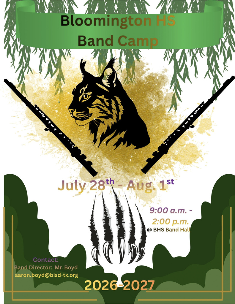 6/28 - 7/1 Band Camp! 9am - 2pm