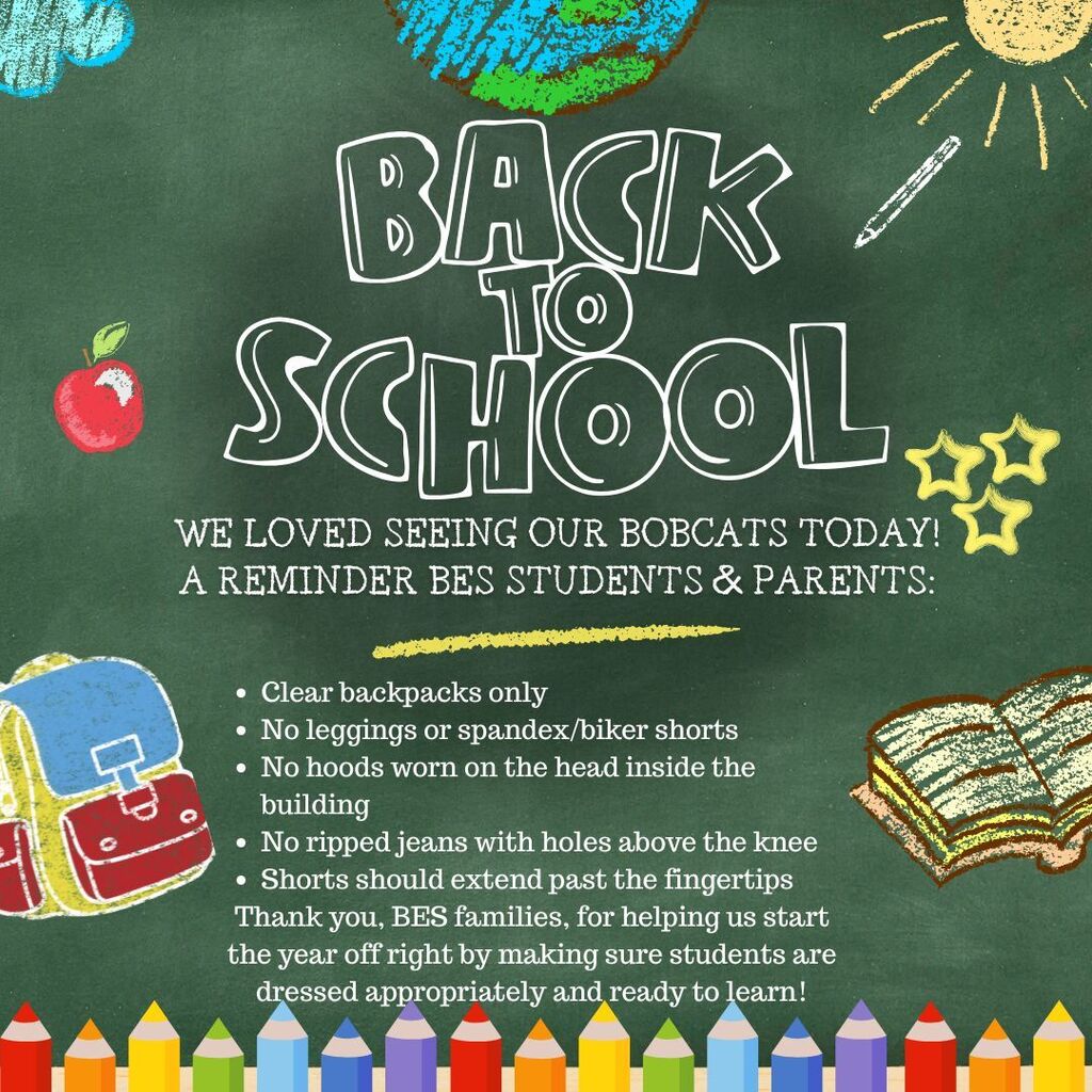 Back to School Reminder!