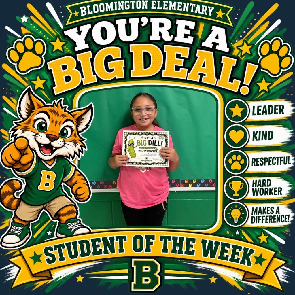 BES STUDENT OF THE WEEK ~ JAZLYNN GUAJARDO