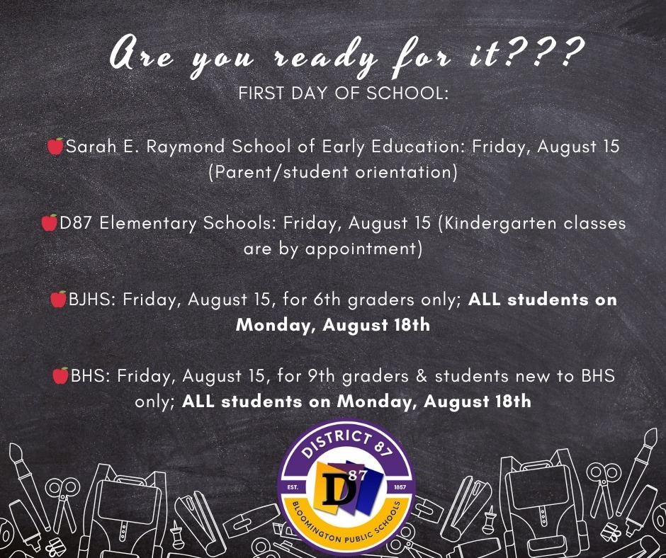 first day of school dates