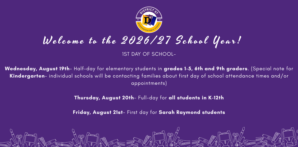 First day of school graphic