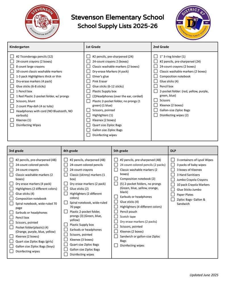 Supply List