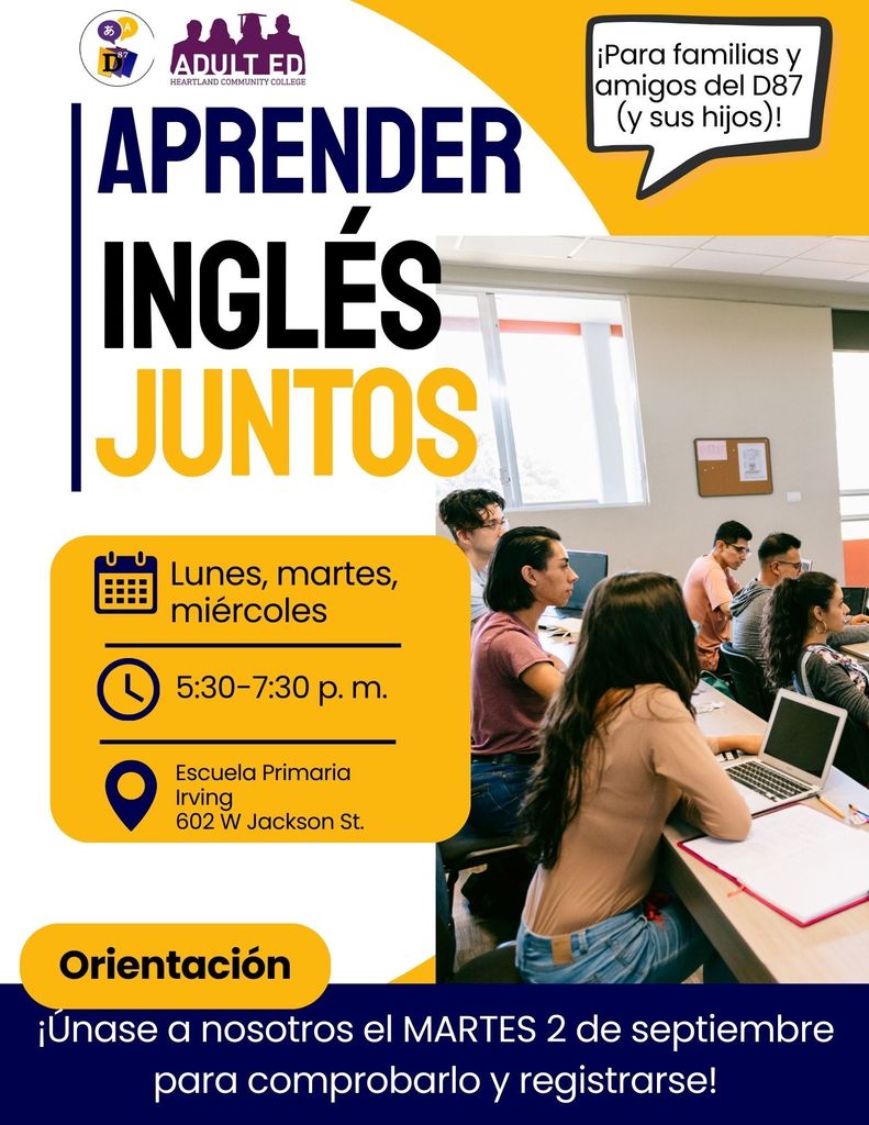 learn english flyer- spanish