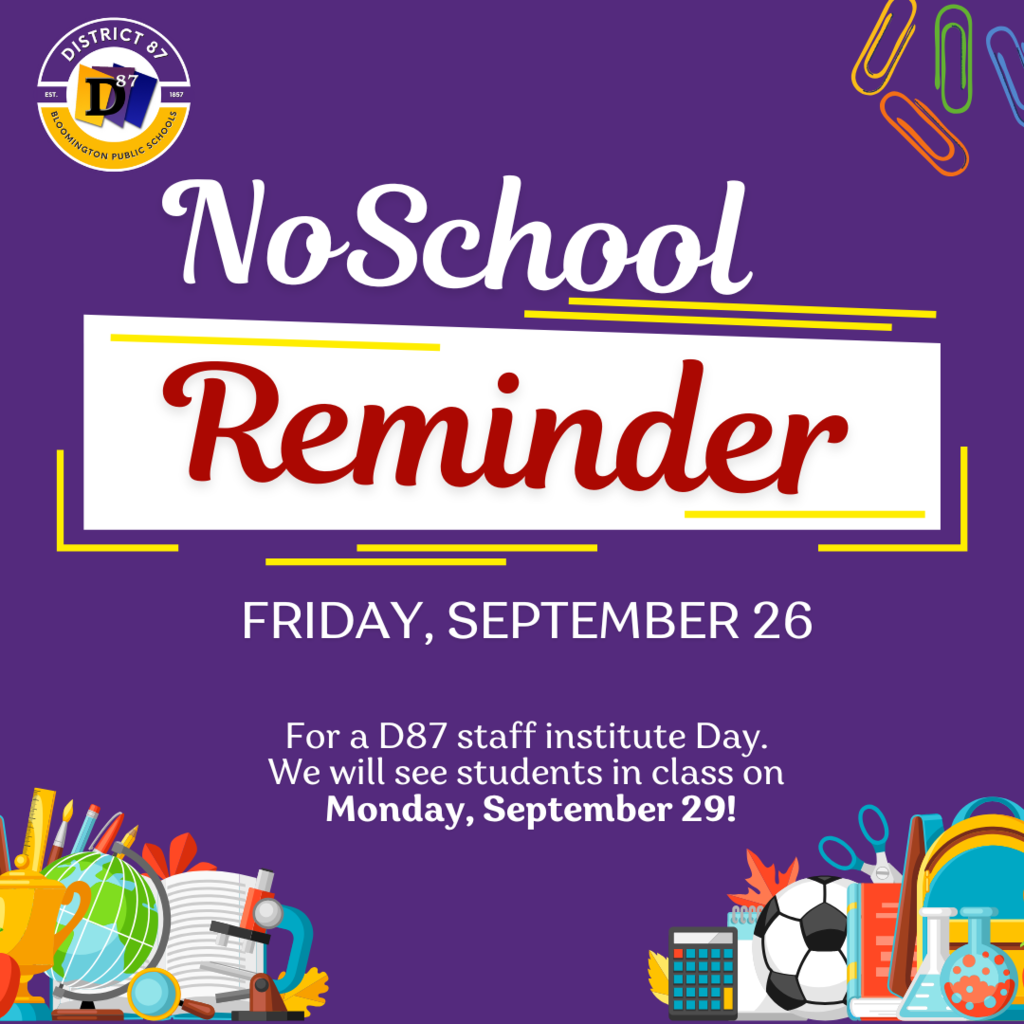 No School reminder graphic