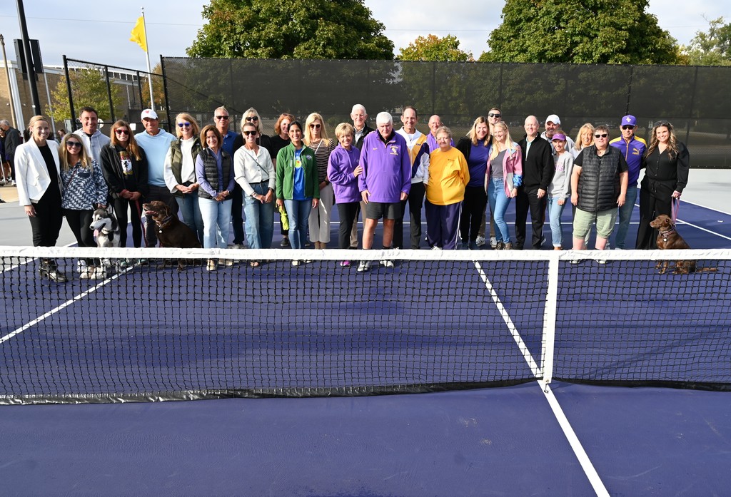 Tennis court dedication
