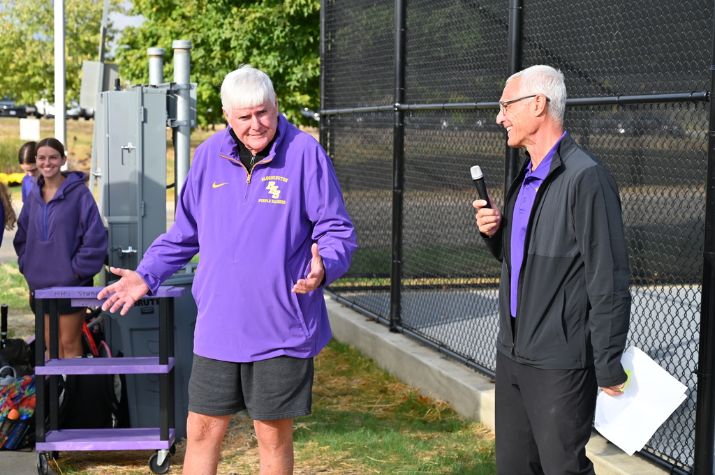 Tennis court dedication