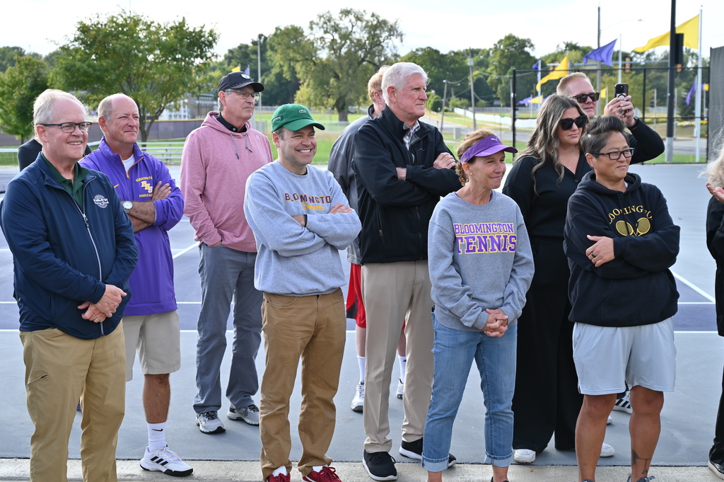 Tennis court dedication
