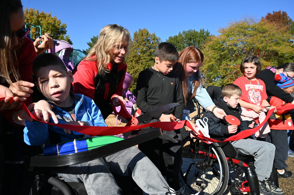 Stevenson inclusive playground ribbon cutting
