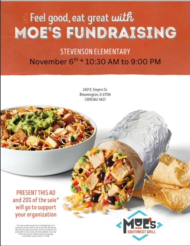 Moe's Fundraiser Today!