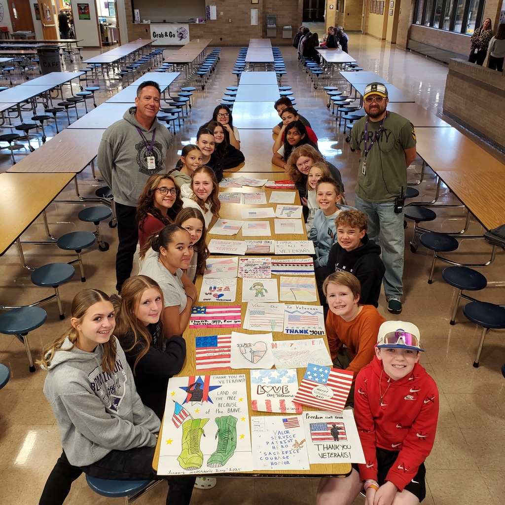 BJHS student council Veterans Day