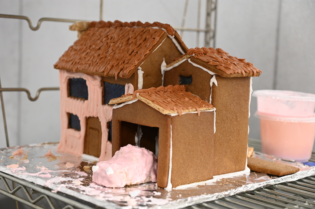 BCA Culinary Class working on gingerbread houses