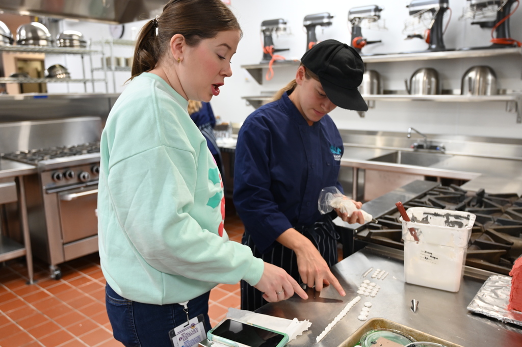 BCA Culinary Class working on gingerbread houses
