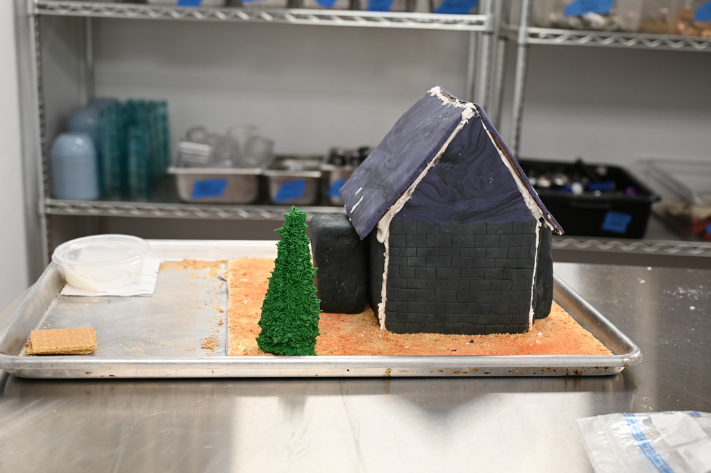 BCA Culinary Class working on gingerbread houses