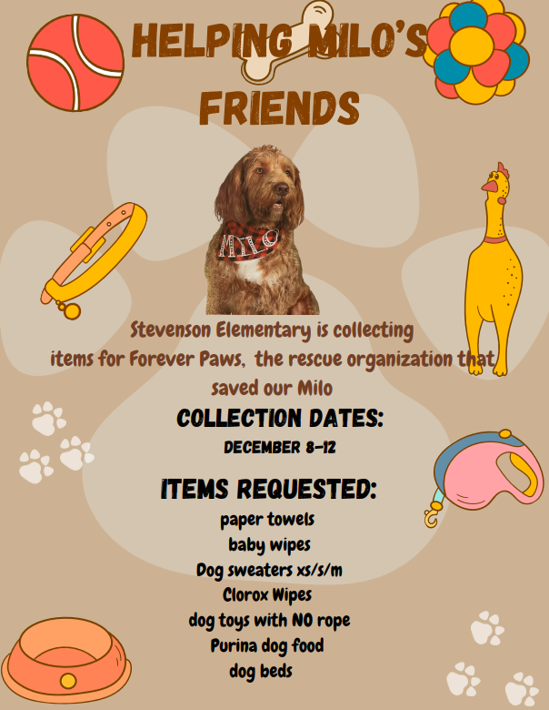 Helping Milo's Friends Donation Drive