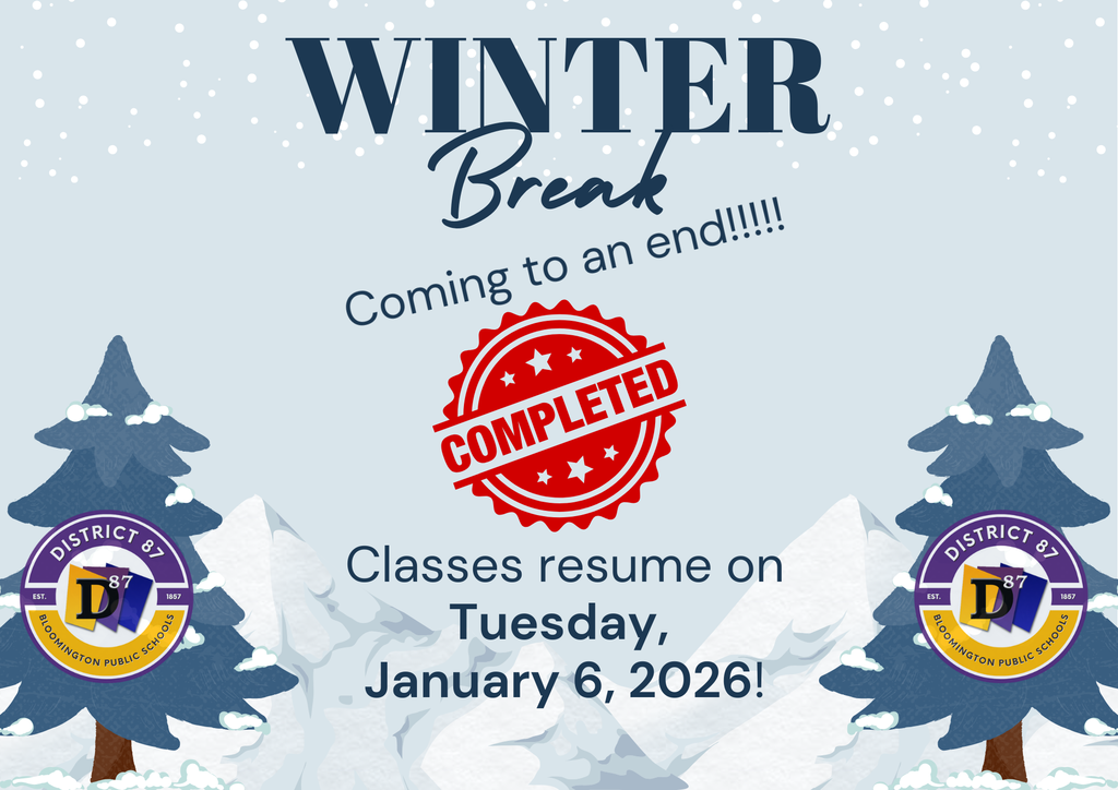 End of winter break graphic