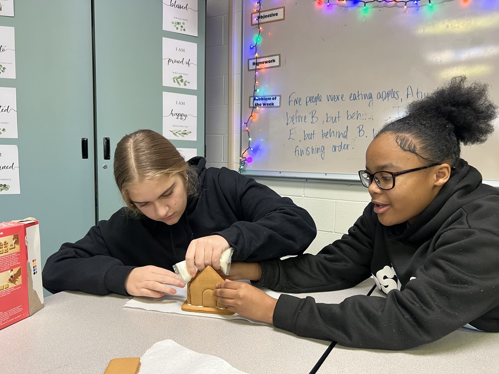Gingerbread house making at BJHS