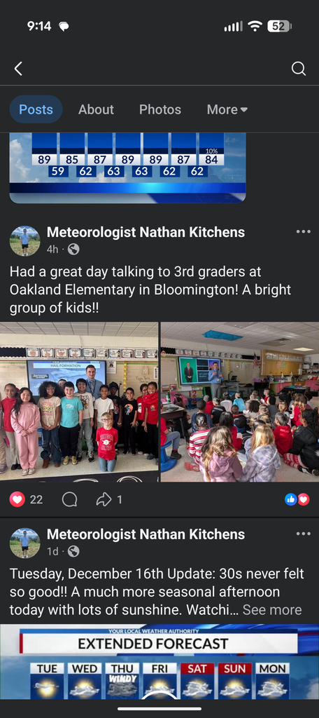 Meterologist visit at Oakland