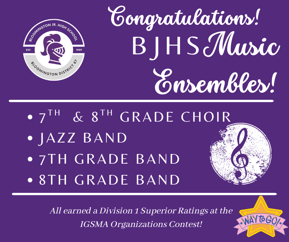 Congratulations to BJHS music ensembles post