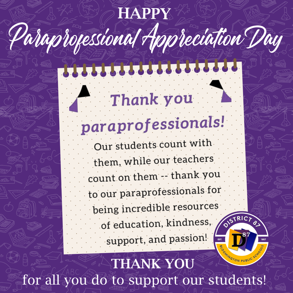 Paraprofessional appreciation day graphic