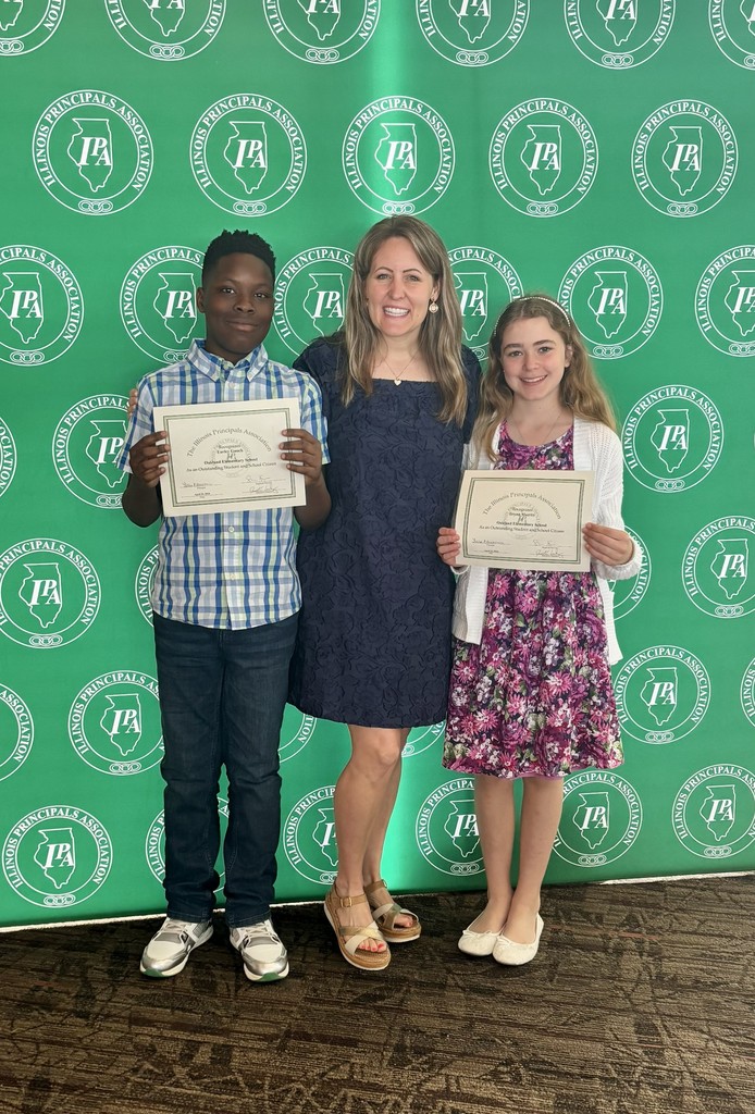 Principal Blockman with honored students