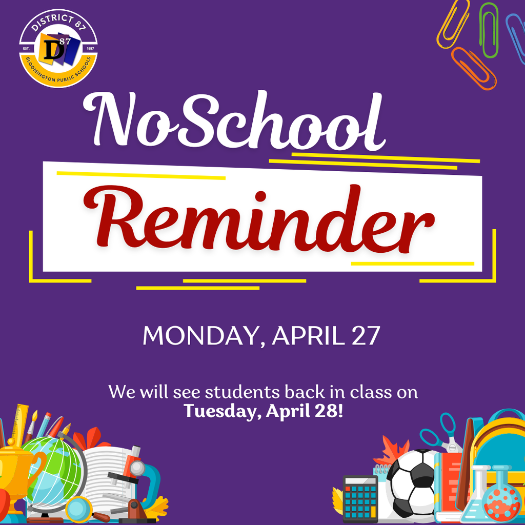 No School reminder graphic