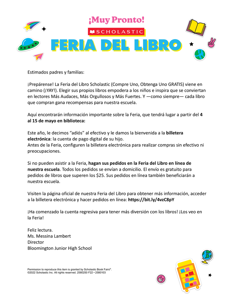 BOGO Book Fair May 4-15 Spanish