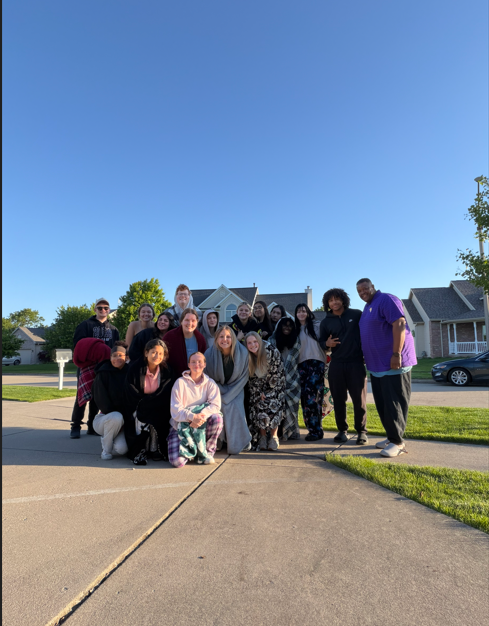 Seniors in Tim Moores driveway