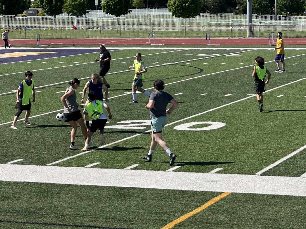 BJHS student vs staff soccer game
