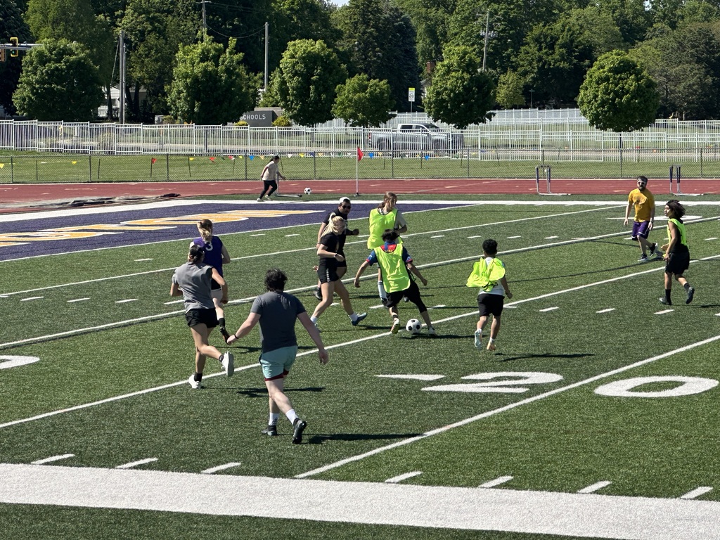 BJHS student vs staff soccer game