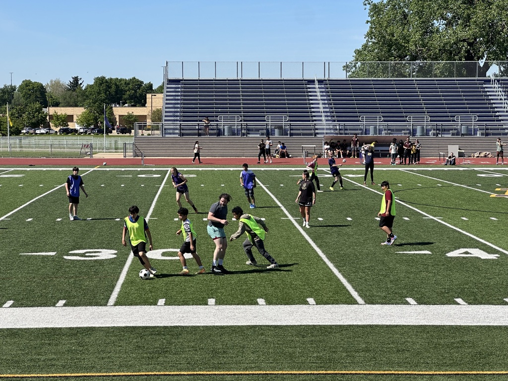 BJHS student vs staff soccer game