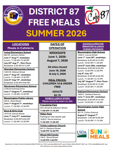 Free Summer Meals English