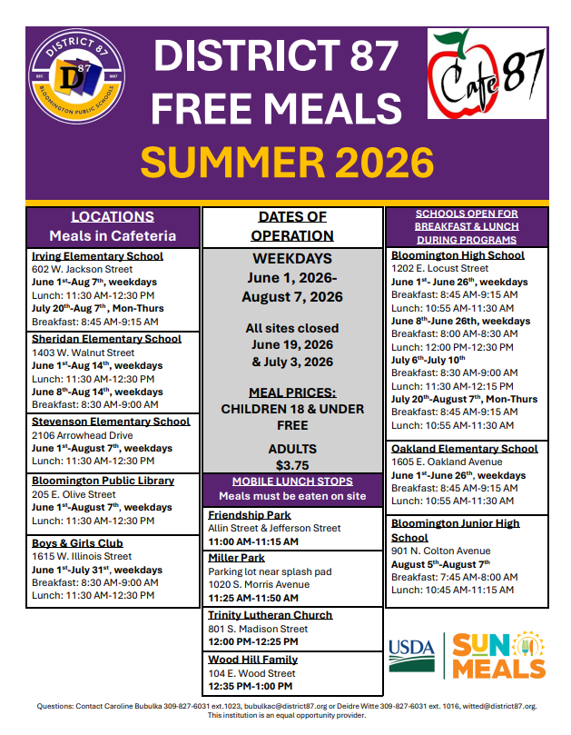 Free Summer Meals English