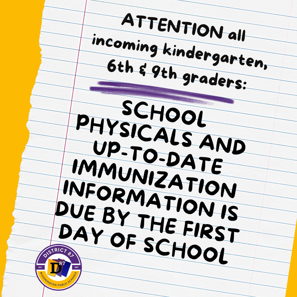 back 2 school health requirements