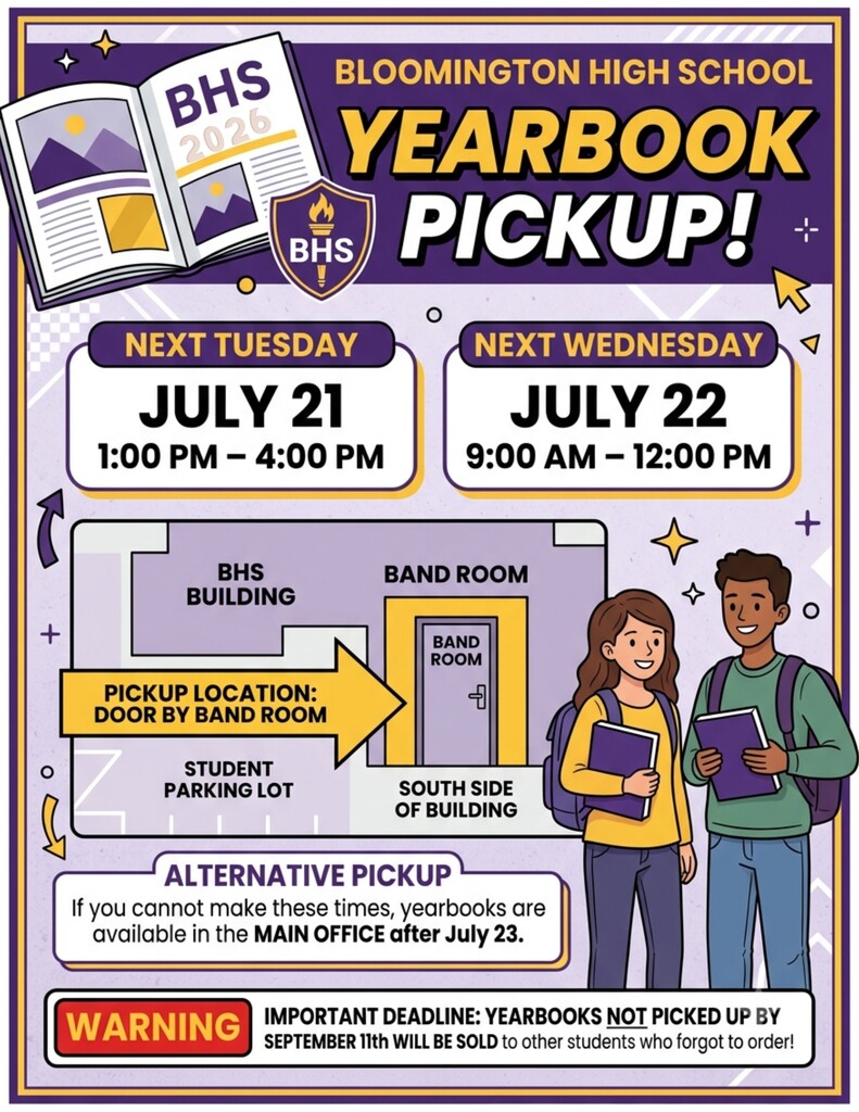Yearbook pick-up graphic