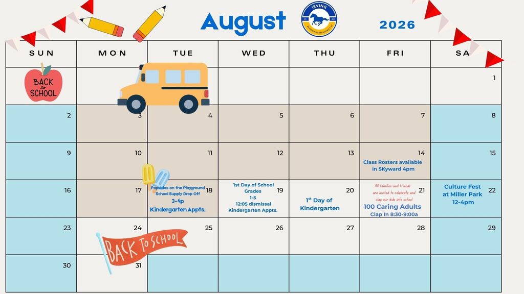 August 2026  Calendar