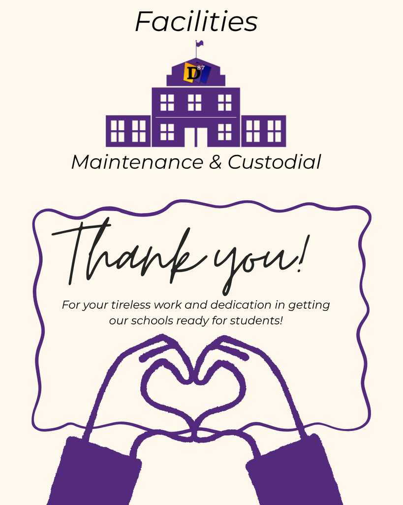 thank you graphic for facilities department in D87
