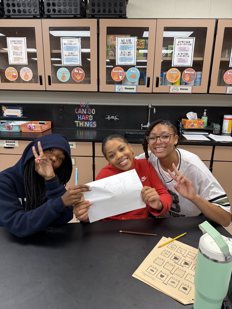BJHS students working on science project