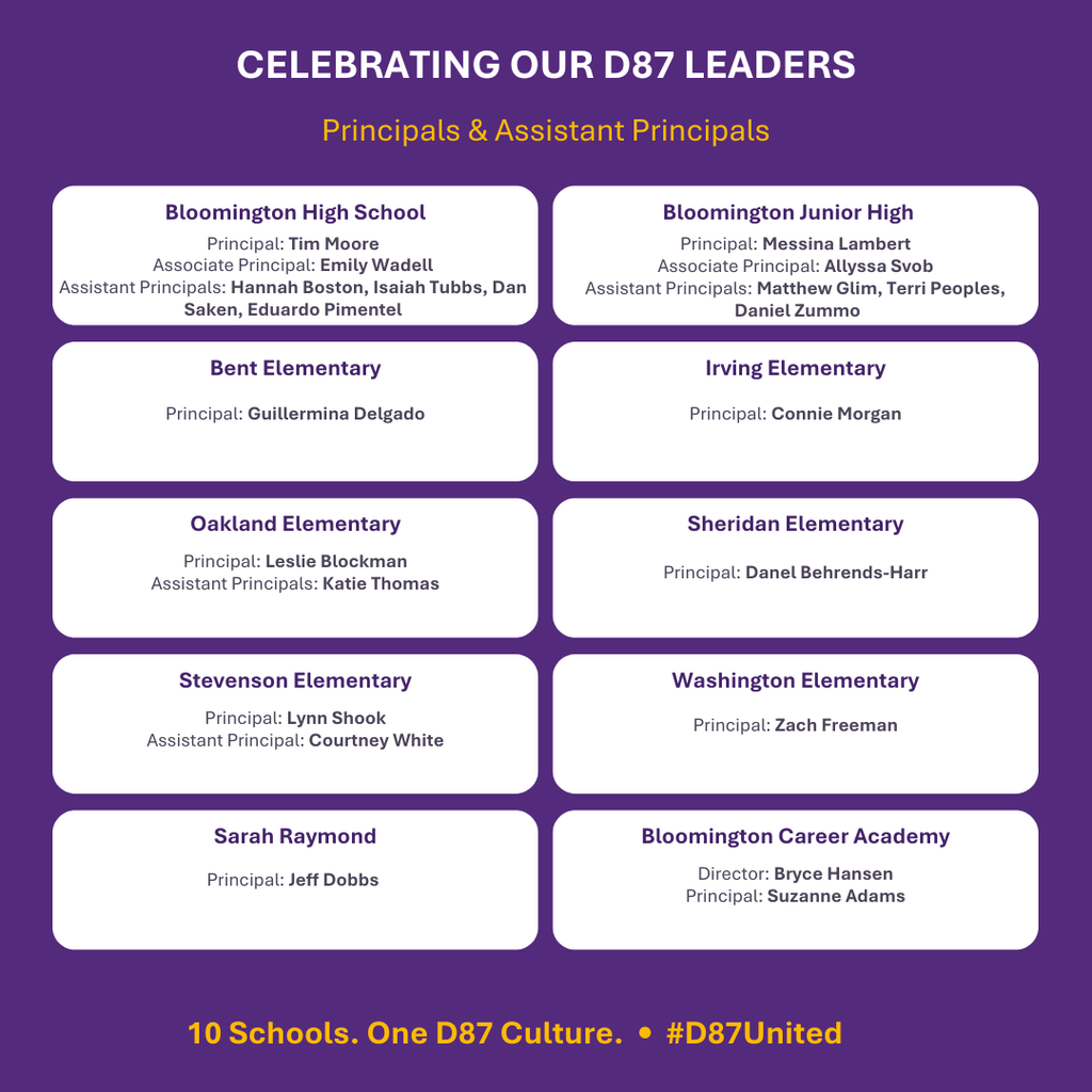 School principal graphic with names of principals
