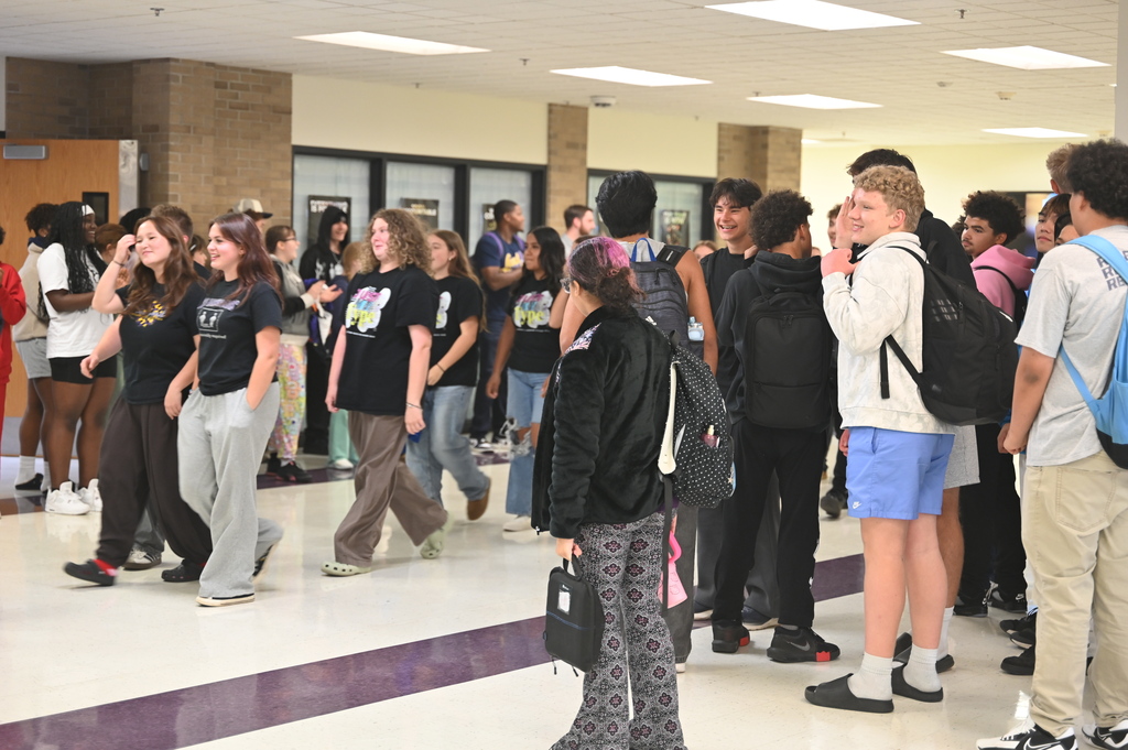 BHS Marching Raiders Parade Through the halls