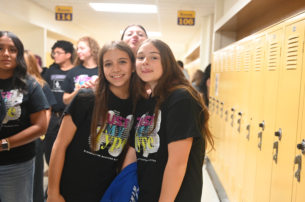 BHS Marching Raiders Parade Through the halls