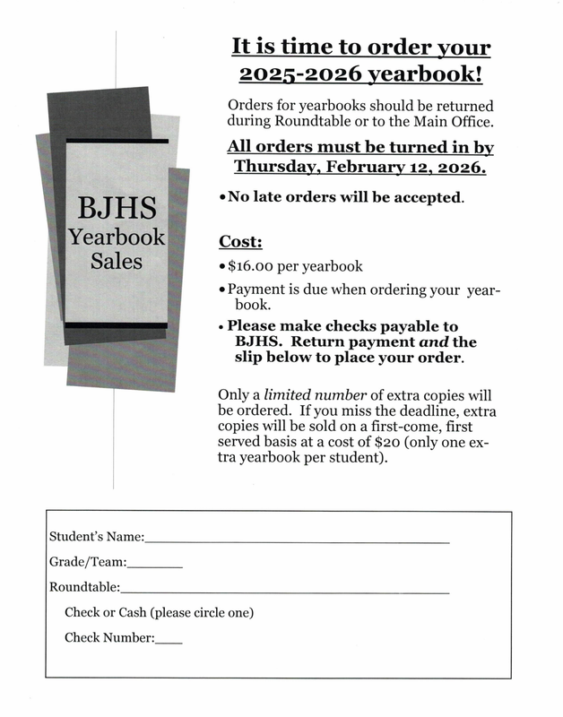 2025-26 Yearbook Sales Flier