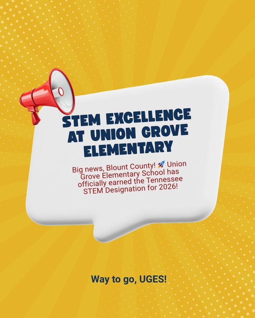 stem excellence announcement at union grove elementary graphic