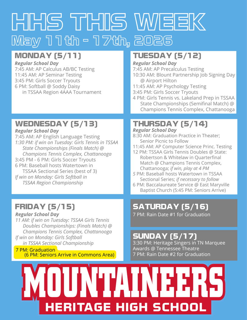 Weekly Happenings | May 11-17