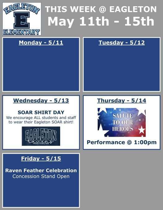 This Week May 11 - 15